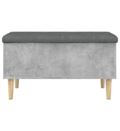 Banc de rangement gris béton 82x42x46 cm bois d'ingénierie