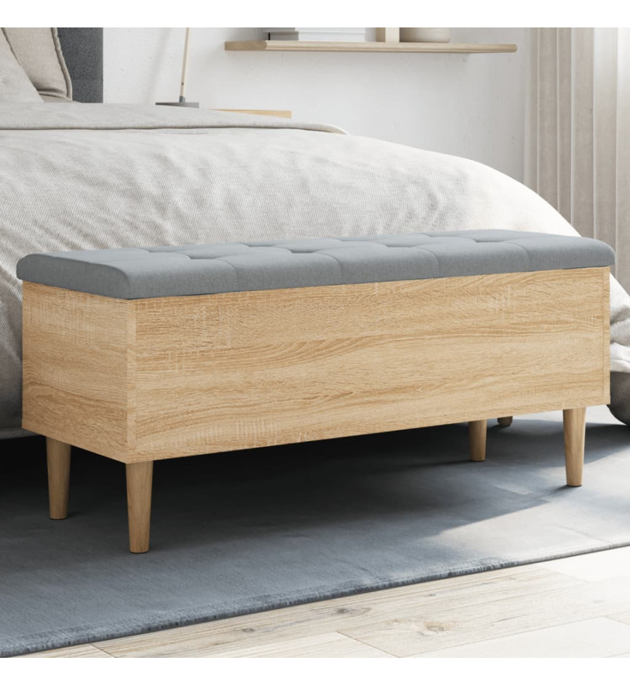 Banc de rangement chêne sonoma 102x42x46 cm bois d'ingénierie