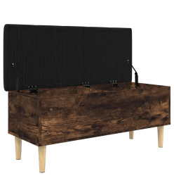 Banc de rangement chêne fumé 102x42x46 cm bois d'ingénierie