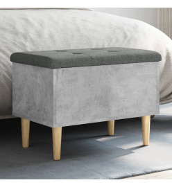 Banc de rangement gris béton 62x42x46 cm bois d'ingénierie