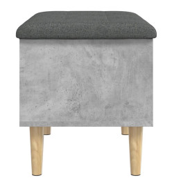 Banc de rangement gris béton 62x42x46 cm bois d'ingénierie