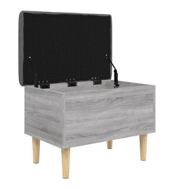 Banc de rangement sonoma gris 62x42x46 cm bois d'ingénierie