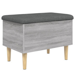 Banc de rangement sonoma gris 62x42x46 cm bois d'ingénierie