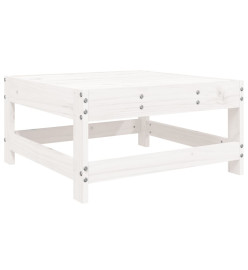 Salon de jardin 7 pcs Blanc Bois de pin massif