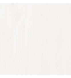 Salon de jardin 7 pcs Blanc Bois de pin massif