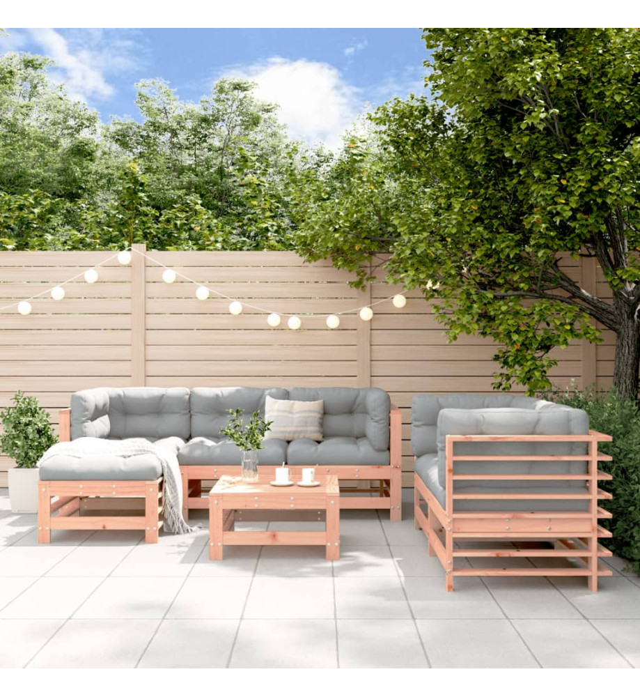 Salon de jardin 7 pcs bois massif douglas Salon de jardin 7 pcs bois massif douglas