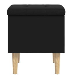 Banc de rangement noir 42x42x46 cm bois d'ingénierie