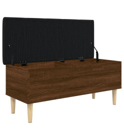 Banc de rangement chêne marron 102x42x46 cm bois d'ingénierie