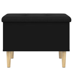 Banc de rangement noir 62x42x46 cm bois d'ingénierie