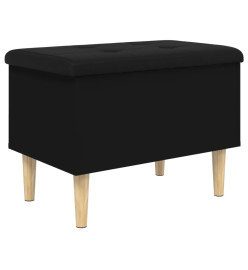 Banc de rangement noir 62x42x46 cm bois d'ingénierie