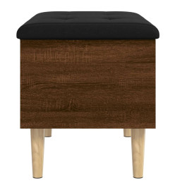 Banc de rangement chêne marron 62x42x46 cm bois d'ingénierie