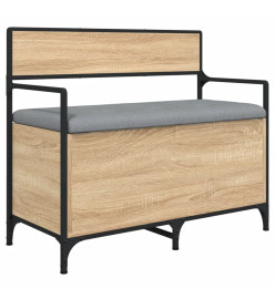 Banc de rangement chêne sonoma 85,5x42x73,5cm bois d'ingénierie