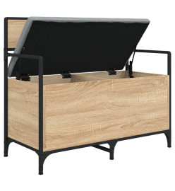 Banc de rangement chêne sonoma 85,5x42x73,5cm bois d'ingénierie