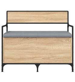 Banc de rangement chêne sonoma 85,5x42x73,5cm bois d'ingénierie