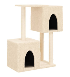 Arbre à chat avec griffoirs en sisal Crème 86 cm