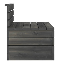 Salon palette de jardin 6 pcs Bois de pin massif Gris foncé