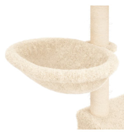 Arbre à chat avec griffoirs en sisal Crème 83 cm