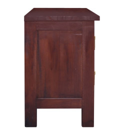 Meuble TV Marron classique 100x30x45 cm Bois d'acajou massif