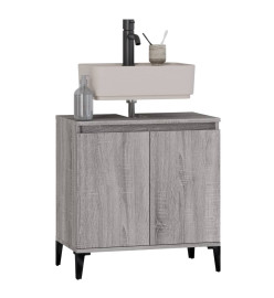 Meuble d'évier sonoma gris 58x33x60 cm bois d'ingénierie