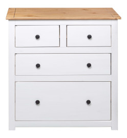 Buffet Blanc 80x40x83 cm Pin Gamme Panama