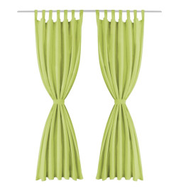 Rideau occultant avec boucles 2 pcs 140 x 225 cm Vert