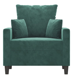 Fauteuil Vert foncé 60 cm Velours