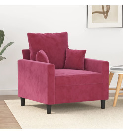 Fauteuil Rouge bordeaux 60 cm Velours