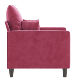 Fauteuil Rouge bordeaux 60 cm Velours