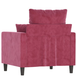 Fauteuil Rouge bordeaux 60 cm Velours