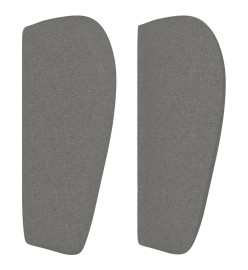 Tête de lit avec oreilles Gris foncé 103x23x78/88 cm Tissu
