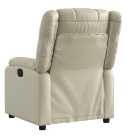 Fauteuil inclinable Crème Similicuir