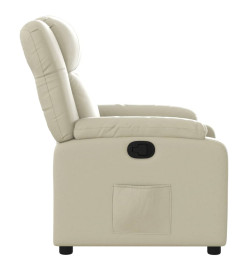 Fauteuil inclinable Crème Similicuir