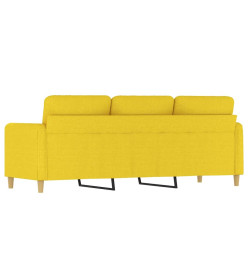 Canapé à 3 places Jaune clair 180 cm Tissu