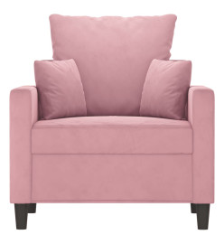 Fauteuil Rose 60 cm Velours