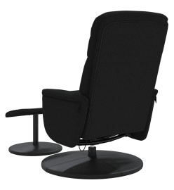 Fauteuil de massage inclinable avec repose-pied noir velours