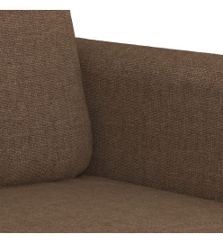 Ensemble de canapés 3 pcs avec coussins marron tissu