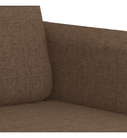 Ensemble de canapés 3 pcs avec coussins Marron Tissu