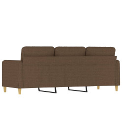 Canapé à 3 places Marron 180 cm Tissu