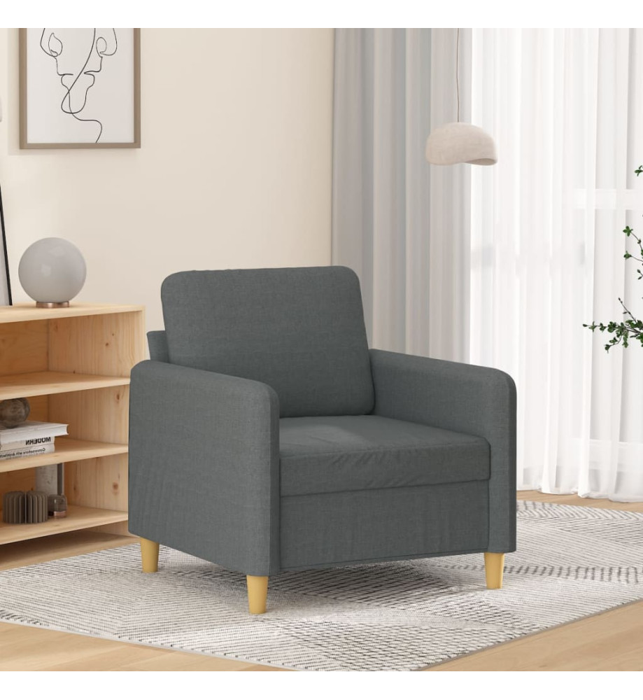 Fauteuil Gris foncé 60 cm Tissu