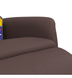 Fauteuil inclinable de massage repose-pieds marron similicuir