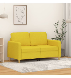 Canapé à 2 places Jaune clair 120 cm Tissu