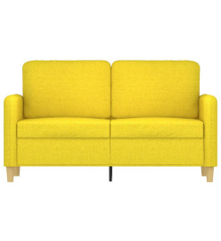 Canapé à 2 places Jaune clair 120 cm Tissu