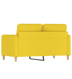 Canapé à 2 places Jaune clair 120 cm Tissu