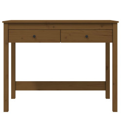 Bureau avec tiroirs Marron miel 100x50x78 cm Bois massif de pin