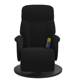 Fauteuil inclinable de massage avec repose-pied noir velours