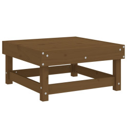 Salon de jardin 7 pcs Marron miel Bois de pin massif