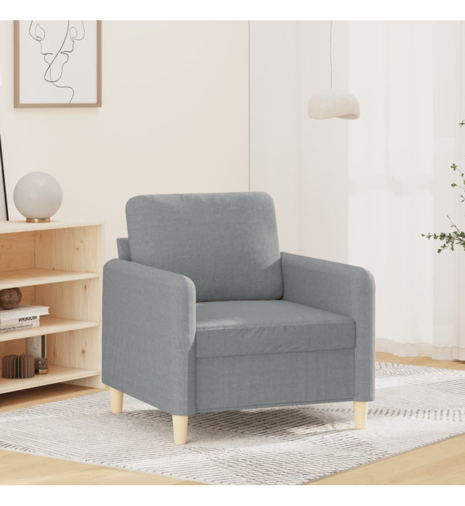 Fauteuil Gris clair 60 cm Tissu