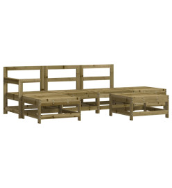 Salon de jardin 6 pcs bois de pin imprégné