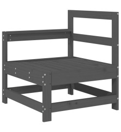 Salon de jardin 4 pcs gris bois massif de pin