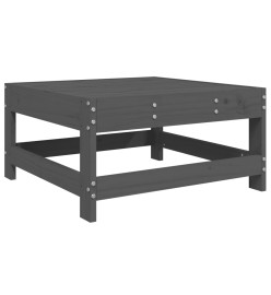 Salon de jardin 5 pcs gris bois massif de pin